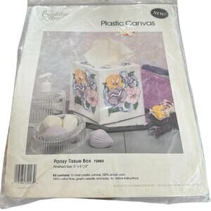 Golden Bee Plastic Canvas Kit Tissue Box 1992